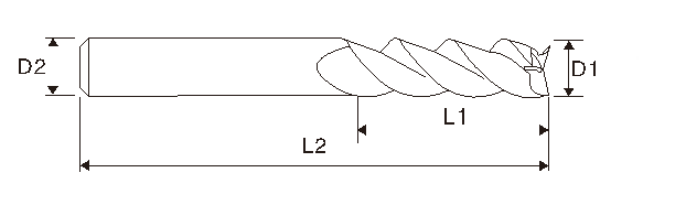 Broca de desbaste em espiral de carboneto com corte de carboneto EMT16