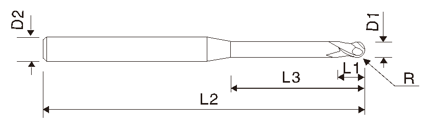 Fresa micro cónica EMC12 X5070 (estria dupla)