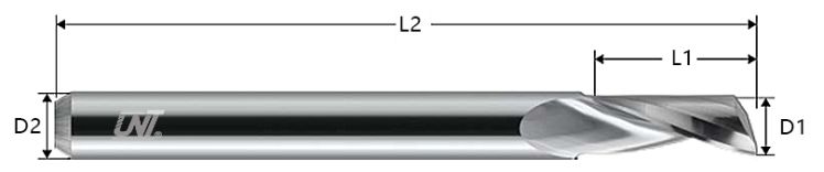 Fresa de carboneto, broca de corte espiral de carboneto EMS.01