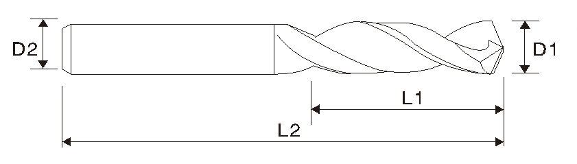 Broca de carboneto sólido DIN6539