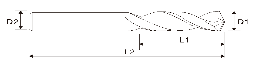 Broca de carboneto sólido DIN 338